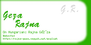 geza rajna business card